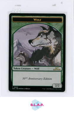 WOLF — TOKEN CREATURE 30TH ANN. EDITION WOLF WIZARDS OF THE COAST MTG T 0009 EN - Image 1