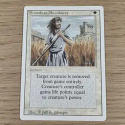 Magic the Gathering - Revised Edition Swords to Plowshares 1994 Uncommon - Image 1