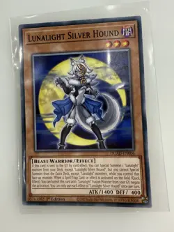 Yugioh DUAD-EN006 - Lunalight Silver Hound - Common - 1st Edition - Near Mint - Image 1