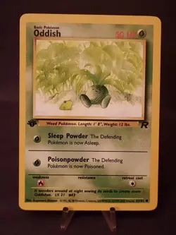 Pokemon Card TCG Oddish 63/82 Team Rocket Set 1st Edition VLP-NM - Image 1