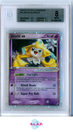 JIRACHI EX HOLO R 2006 POKEMON EX CRYSTAL GUARDIANS 94 BGS 8 - Image 1
