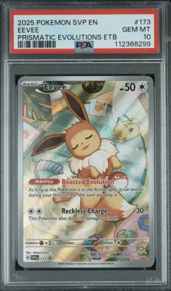 Pokemon Eevee 173 SVP: Scarlet & Violet Promo 50 HP Holo Basic PSA 10 - Image 1