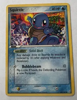 Squirtle 64/100 Crystal Guardians Regular Pokemon TCG Mid Era - Image 2