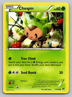 Chespin 9/162 Common BREAKthrough Pokemon Lightly Played - Image 1