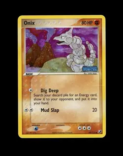 2005 Pokemon UNSEEN FORCES STAMP ONIX HOLO 65/115! PLAY WEAR - Image 1