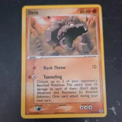 Pokemon TCG Onix Uncommon Regular 42/112 EX FireRed & LeafGreen 80 HP 2004 - Image 1