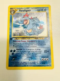 Pokemon Feraligatr 5/111 Neo Genesis 1st Edition Holo Rare 120 HP English - Image 2