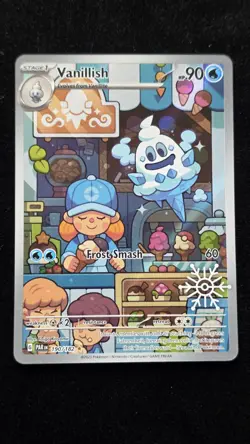 Pokemon TCG Vanillish 190/182 SV04 Paradox Rift Illustration Rare holiday stamp - Image 1