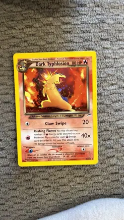 90’s Pokemon Dark Typhlosion Neo Destiny Holo Rare Unlimited 80 HP 10/105 - Image 3