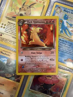90’s Pokemon Dark Typhlosion Neo Destiny Holo Rare Unlimited 80 HP 10/105 - Image 4