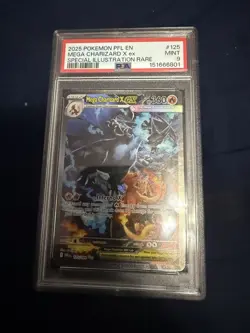 Pokemon Mega Charizard X EX Special Illustration Rare Holo 125/094 PSA 9 2025 - Image 1