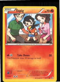 Tepig 25/113 Common Legendary Treasures Pokemon Lightly Played - Image 1