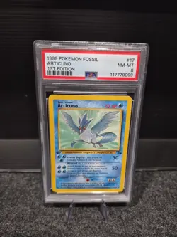 ARTICUNO PSA 8 1999 POKEMON FOSSIL #17/62 1ST EDITION - Image 1