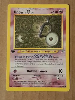 Pokemon Unown V 89/105 1st Edition NEO Destiny NM See Pictures - Image 1