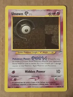 Pokemon Unown C 57/105 NEO Destiny NM-MT See Pictures - Image 1