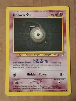 Pokemon Unown Z 60/105 NEO Destiny NM See Pictures - Image 1
