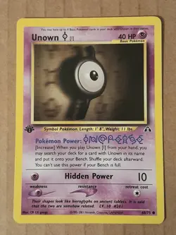 Pokemon Unown 68/75 Neo Discovery 1st Edition LP See Pictures - Image 1