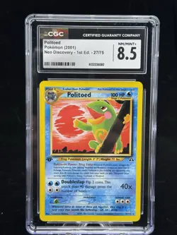 Politoed #27 Non-Holo 1st Edition Neo Discovery 2001 Pokemon CGC 8.5 💦 - Image 1