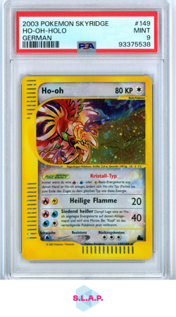 HO-OH-HOLO GERMAN POKEMON SKYRIDGE 2003 149 PSA 9 - Image 1