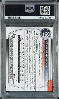 2025 BOWMAN CHROME PROSPECTS #BCP79 KEVIN MCGONIGLE PSA 10 - Image 2