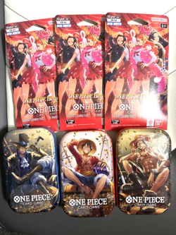 ONE PIECE Heroines EB-03 x3 Sleeved Booster Pack OP14 Mini Tin Vol 2 x3 - Image 1