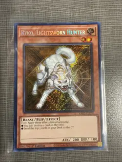 Yugioh! Ryko, Lightsworn Hunter - RA02-EN003 - Secret Rare - 1st Edition Near Mi - Image 1