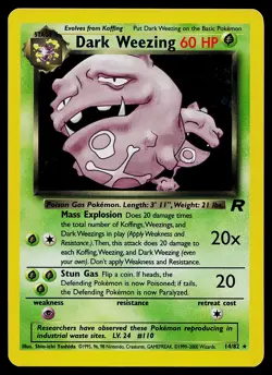 Pokemon Card - Dark Weezing Team Rocket 14/82 Holo Rare - Image 1