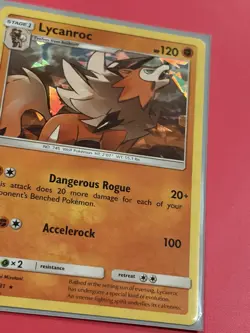 Lycanroc 76/131 Rare Forbidden Light Pokemon Reverse Holo Lightly Played - Image 2