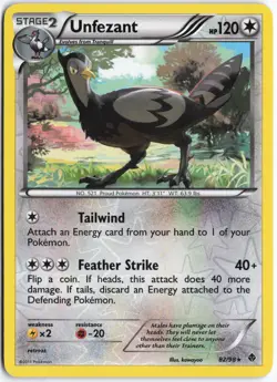 Pokemon - Unfezant #82/98 - Emerging Powers Reverse Holo - Image 1