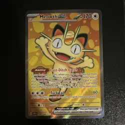 Meowth EX 107/088 POR: Ability Holo Cat Pokemon TCG Card - Image 1