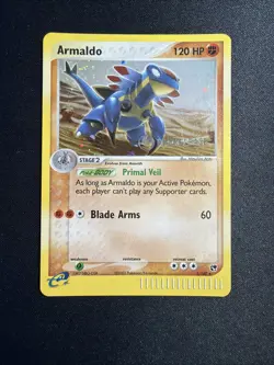 2003 Pokemon Armaldo PRERELEASE Ex Sandstorm 1/100 Promo TAIL SWIRL - Image 1
