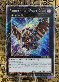 Raidraptor - Force Strix (Platinum Secret Rare) RA04-EN243 Yugioh! NM - Image 1