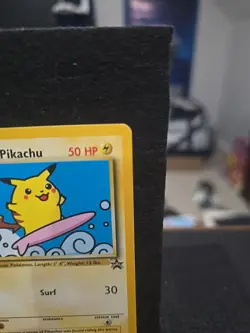Pokemon Surfing Pikachu #28 Black Star Promo Vintage LP+ WOTC Ct5 - Image 3