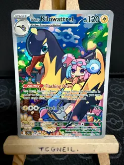 Iono's Kilowattrel 163/159 - Pokemon Journey Together JTG - RARE IR HOLO - NM - Image 1