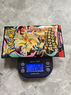 HEAVY! 22.62g Pokemon TCG Ascended Heroes Booster Pack (SEALED) god packU - Image 1