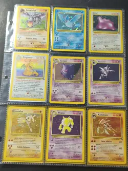 Pokemon Fossil COMPLETE Master Set 62/62 WOTC ITA Gengar Dragonite Holo - Image 1