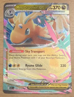 Pokemon TCG Mega Dragonite EX 152/217 - Ascended Heroes Double Rare - Near Mint - Image 1