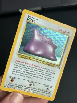 Pokemon TCG Ditto 3/62 Fossil Holo Rare LP - Image 3