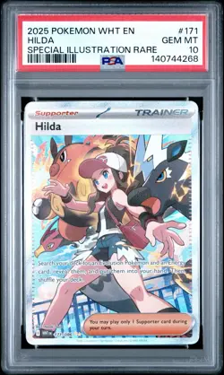 PSA 10 HILDA POKEMON WHT EN SPECIAL ILLUSTRATION RARE #171 GEM MT - Image 1
