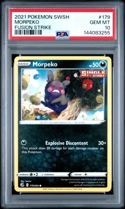 2021 POKEMON SWORD & SHIELD FUSION STRIKE #179 MORPEKO PSA 10 - Image 1