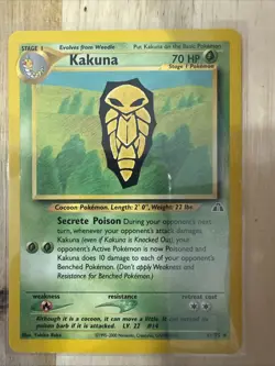 2001 Wizards Pokemon Neo Discovery Unlimited Kakuna 41/75 Non-Holo NM-MT - Image 1