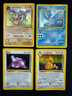 Carte Pokemon Set Fossil Holo COMPLETO ITALIANO Unlimited Wizards Carte Vintage - Image 3