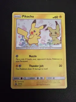Pikachu SM162 Sun & Moon Black Star Promo Holo Pokemon Card NM! OBO! - Image 1