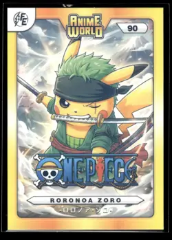 Pikachu Anime World Cosplay One Piece Card Lot - 2 Cards - 32926 - Image 1