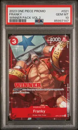 2023 - ONE PIECE PROMO - #021 FRANKY WINNER PACK VOL.2 - PSA 10 - Image 1