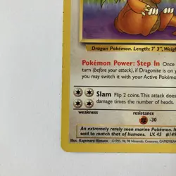 Dragonite 19/62 Rare Fossil Unlimited WOTC Pokemon TCG - Image 4