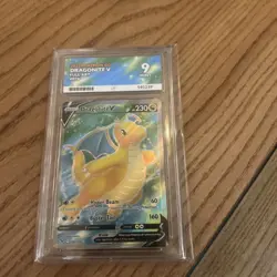 Pokemon TCG - Pokemon GO - Dragonite V 076/078 FULL ART Ace Grading MINT 9 - Image 1