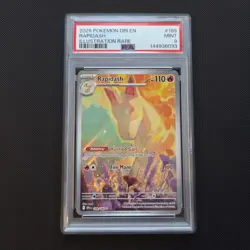Pokemon Card Rapidash 189/182 Destined Rivals Illustration Rare - PSA 9 - Image 1