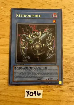 Yugioh Card Relinquished SDP-001 1st Edition Ultra Rare MP - Read Below (Y046) - Image 1
