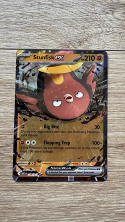 Pokemon Stunfisk EX 114/217 - ME: Ascended Heroes Double Rare Holo Card NM - Image 1